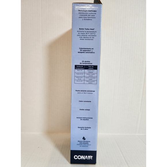 CONAIR Instant Heat Curling Iron 1" Barrell New In Box - Picture 2 of 6